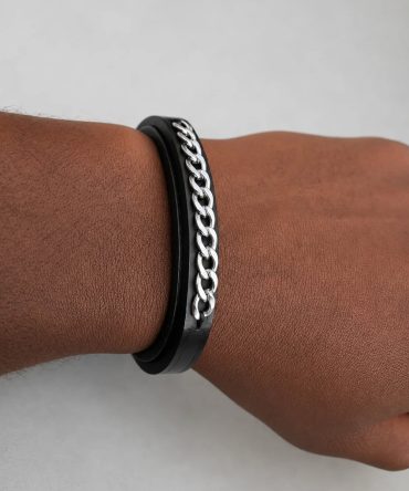 Black Leather Bracelet