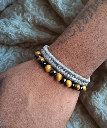 Gray Cotton Bracelet