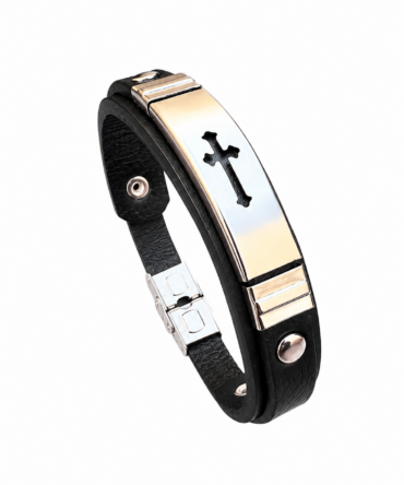 Black Leather Bracelet